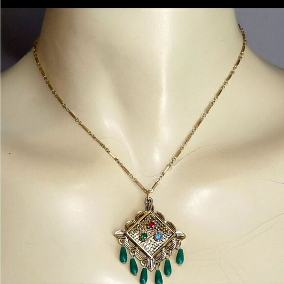 SARAH COVENTRY TEMPLE OF LIGHTS SIGNED DANGLE BROOCH LOT - Picture 2 of 13